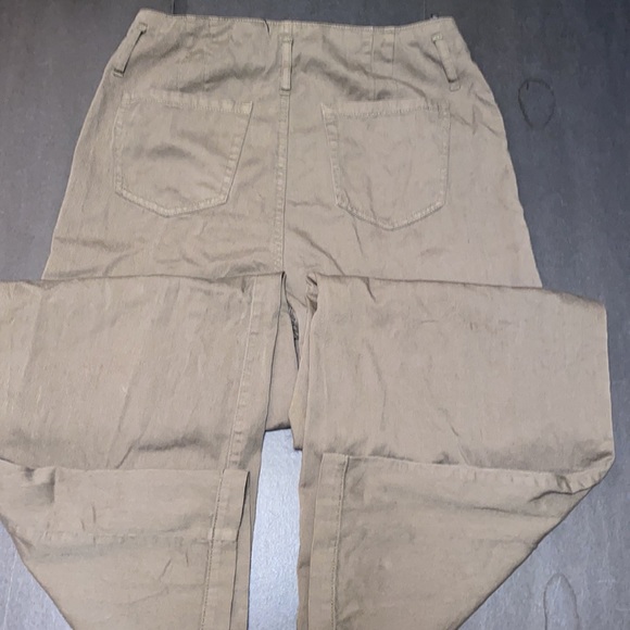 Blank NYC Size 27 Green Brown Button Fly Wide Leg Pants - Picture 5 of 12